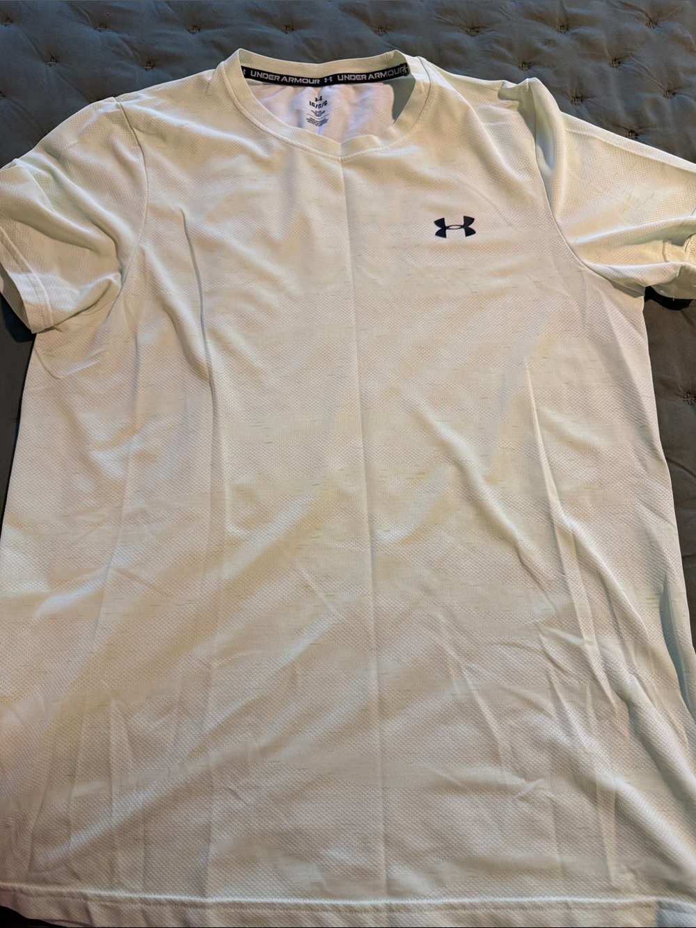 Under Armour Men’s Pale Green V-Neck Performance Polo